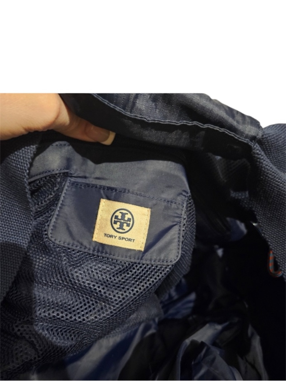 Tory Burch Sport Ripstop Nylon Color-Block Duffle Bag With Dusty - Picture 10 of 11
